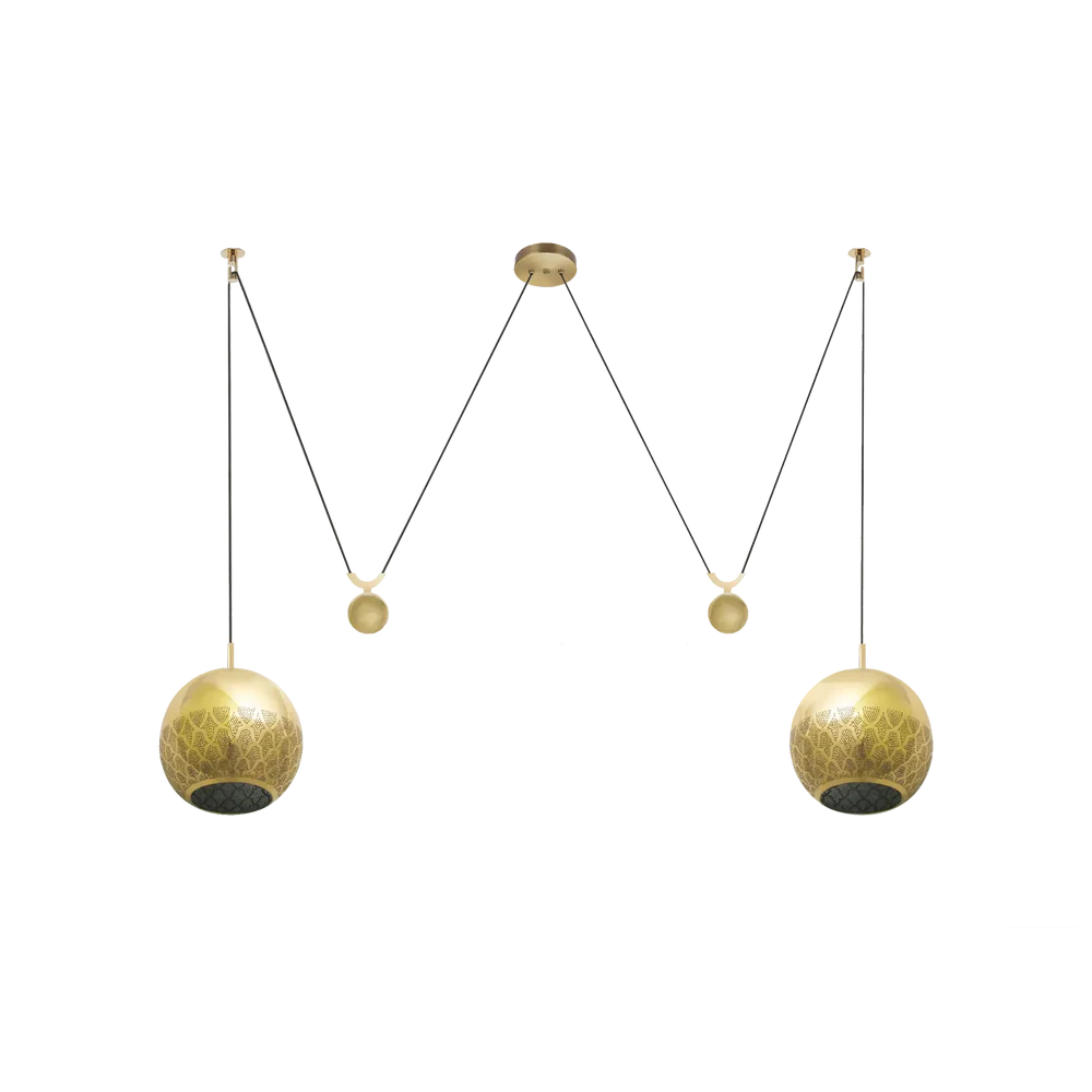 NURAH REVERSED DOUBLE COUNTERBALANCE PENDANT